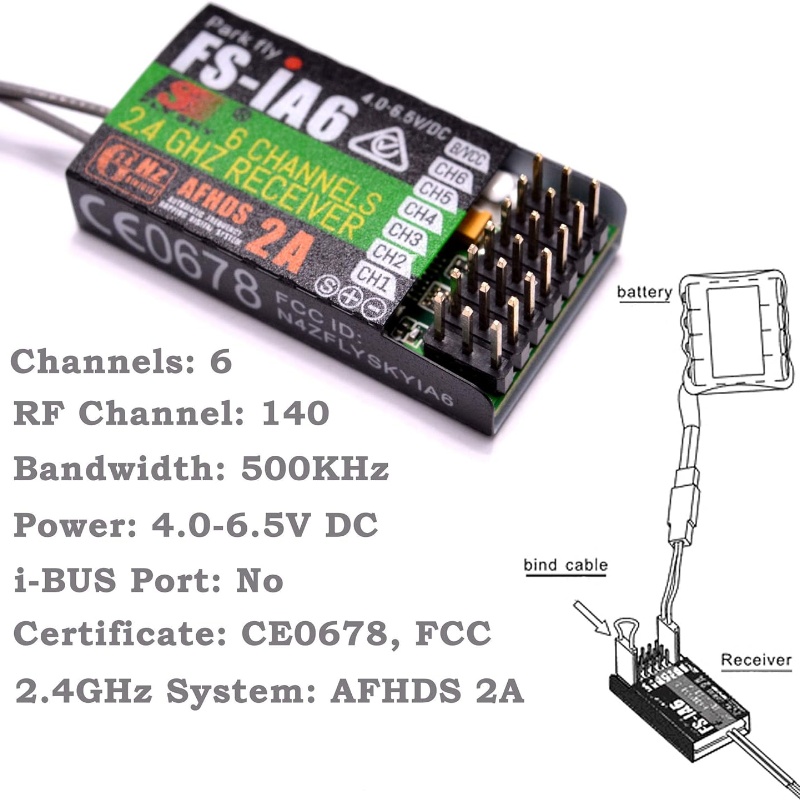 Flysky FS-IA6 Receiver 6CH Dua - Drone Antenna reseña y precio