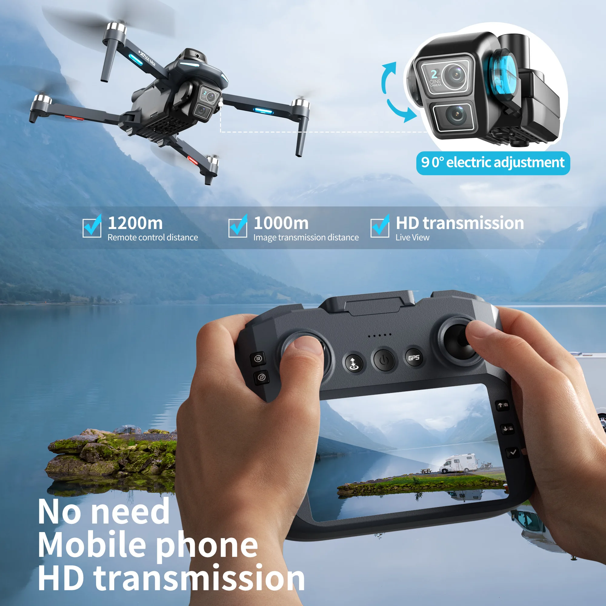 Lenovo XT606 Drone Professiona - Drone Gps Mount reseña y precio