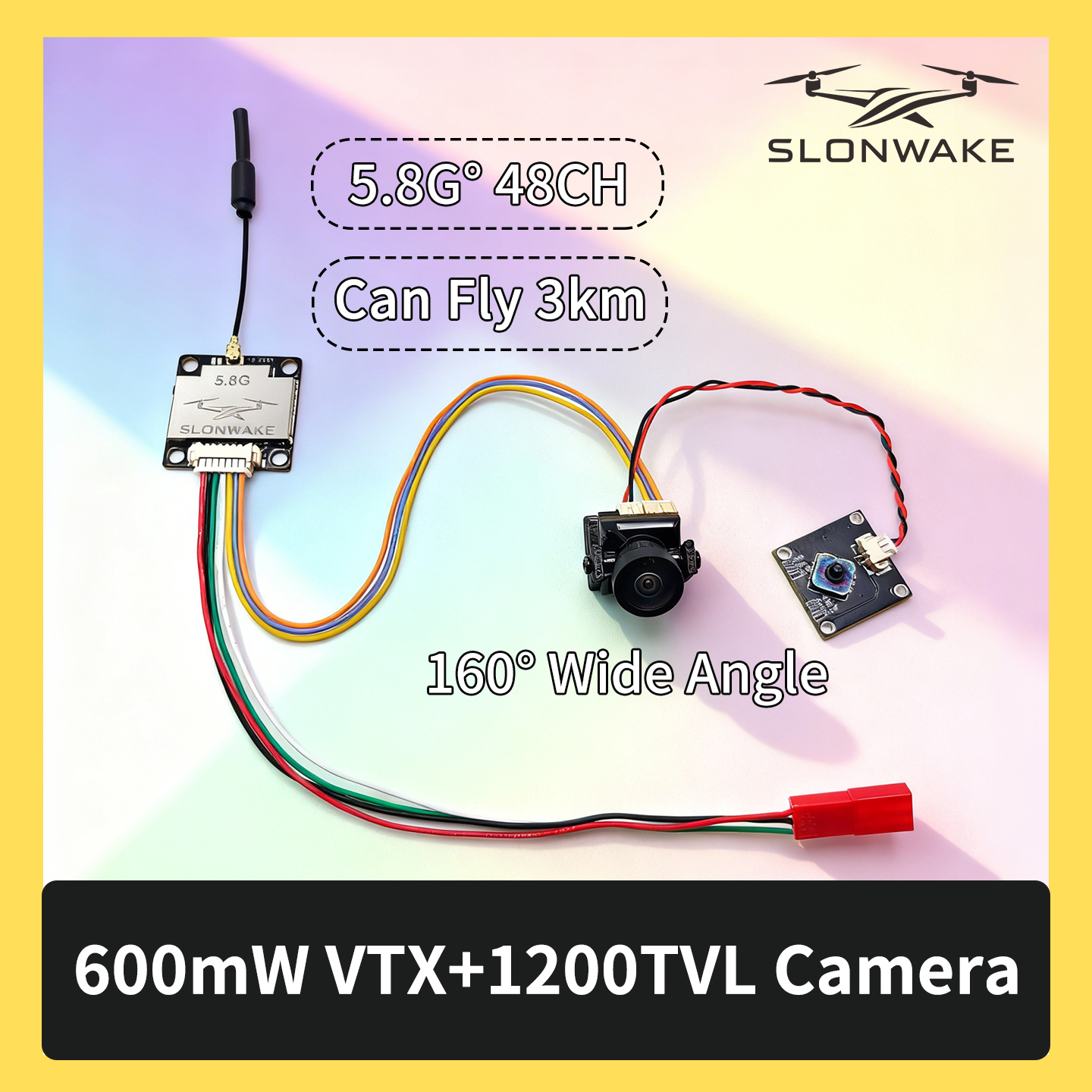 SLONWAKE 5.8G 600mW 7-24V FPV  - Drone Camera reseña y precio