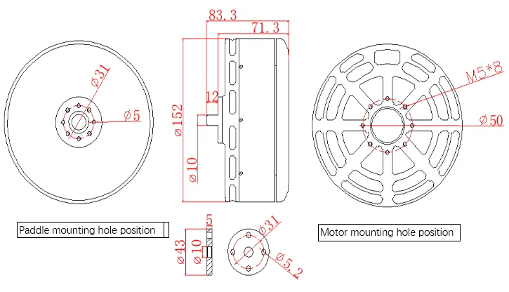 P400 KV50 Big Thrust Powerful  - Drone Motor reseña y precio