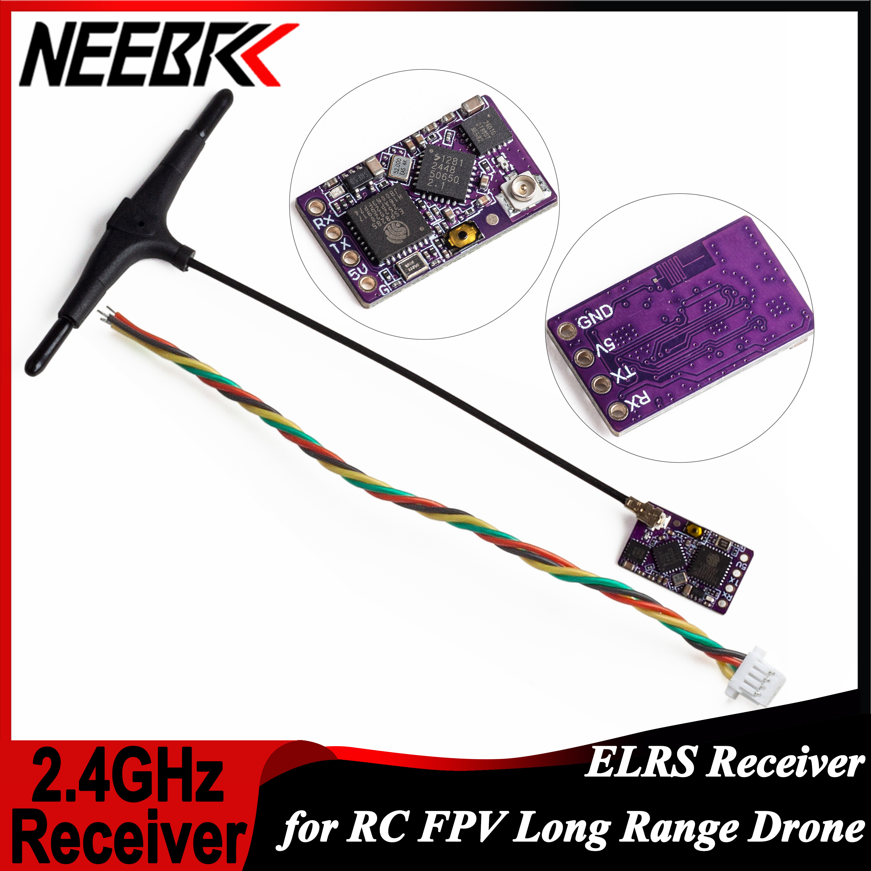 1/2/5/10PCS ELRS 2.4GHz RX Lon - Drone Antenna reseña y precio