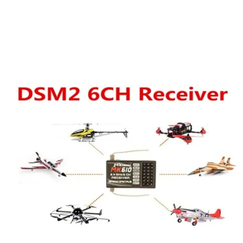 DSM2 MK610 AR6100 2.4G 6CH RC  - Drone Battery reseña y precio