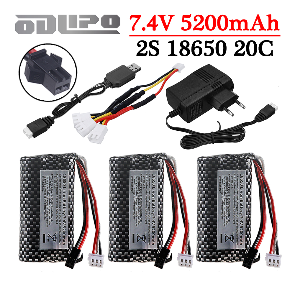 18650 7.4V 5200mAh Li-ion batt - Drone Charger reseña y precio