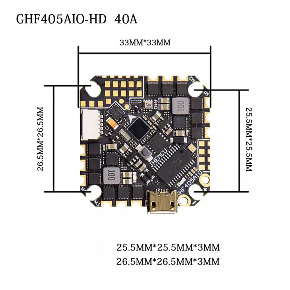 JHEMCU GHF405AIO-HD 40A AIO Fl - Drone Esc reseña y precio