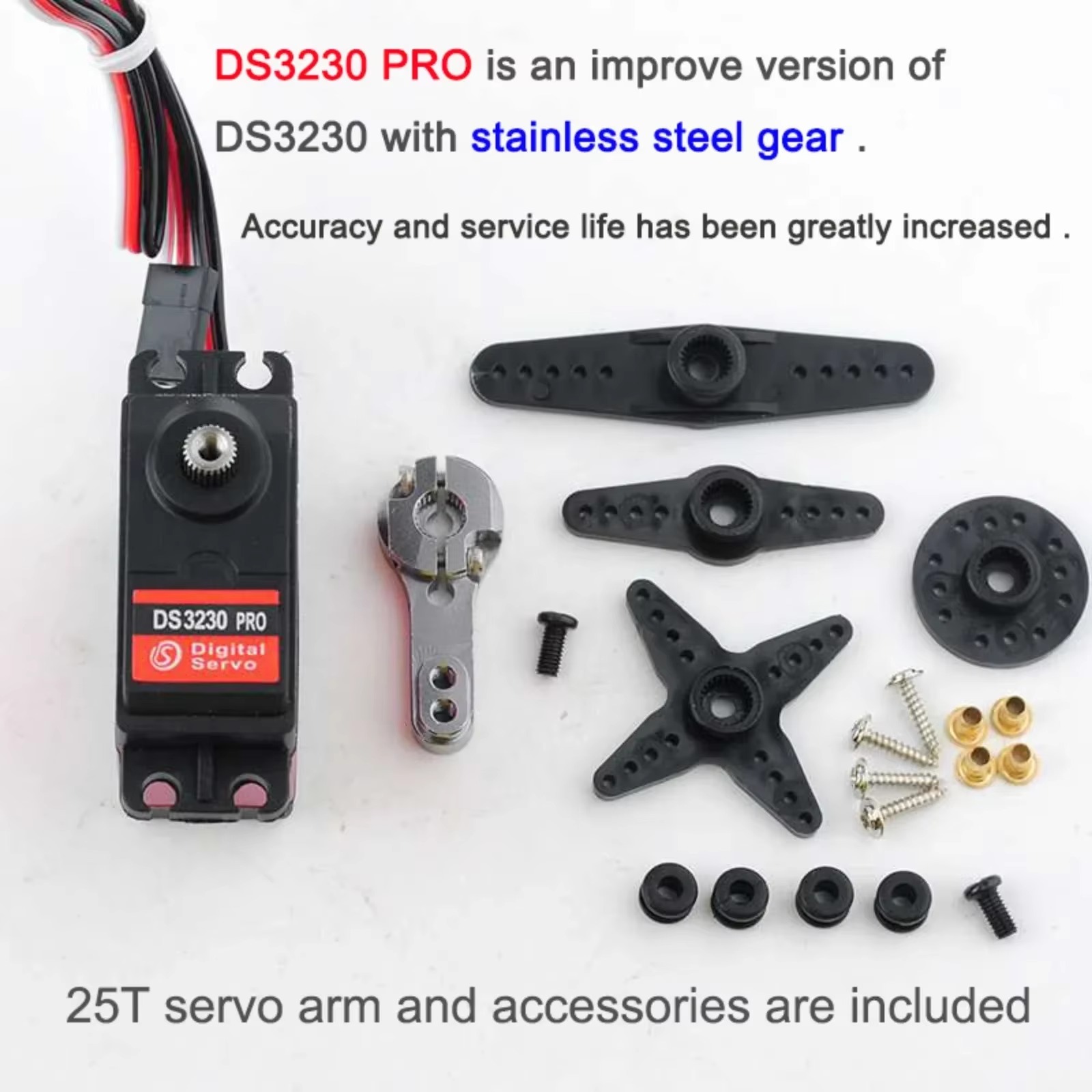 4Pcs DS3230PRO 30KG Digital Se - Drone Arm reseña y precio