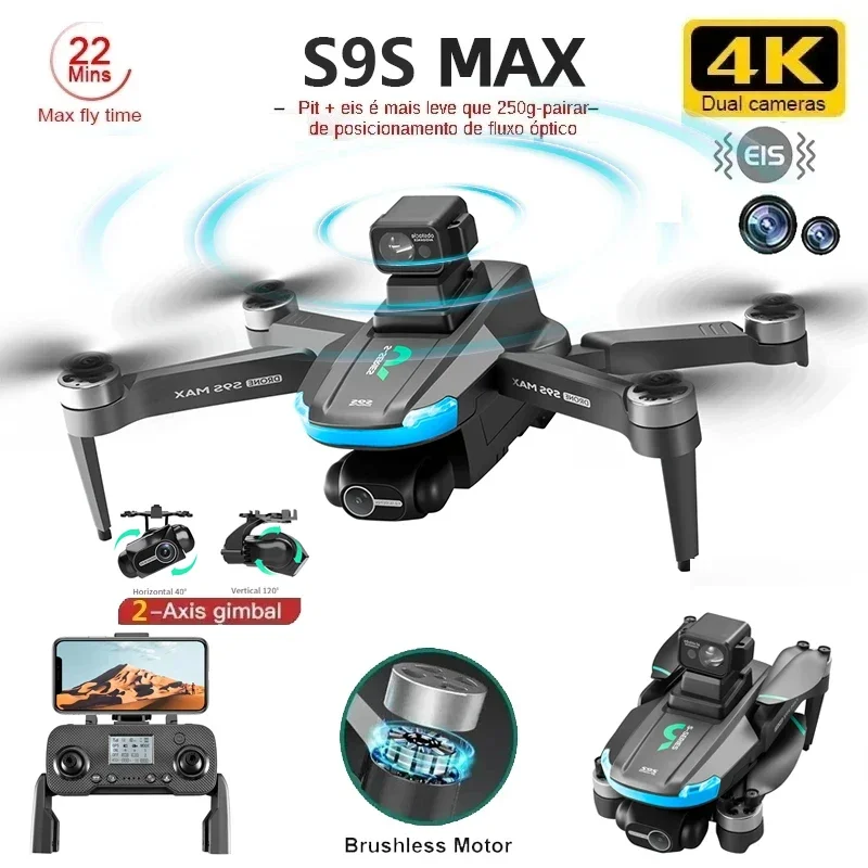 NEW S9S MAX MINI Drone 4K 2-Ax - Drone Gimbal reseña y precio