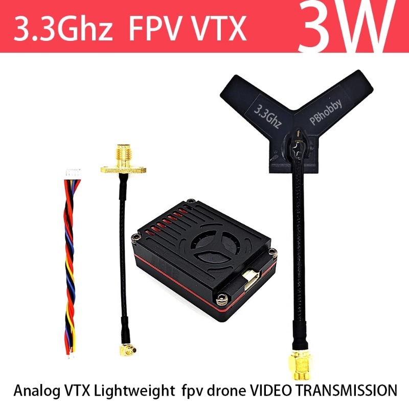 3.3GHz FPV VTX/VRX  3W Analog  - Drone Transmitter reseña y precio