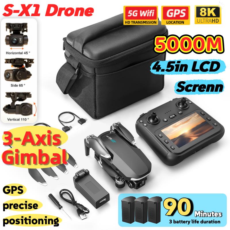 S-X1 MAX GPS Drone with 3-Axis - Drone Gps Mount reseña y precio