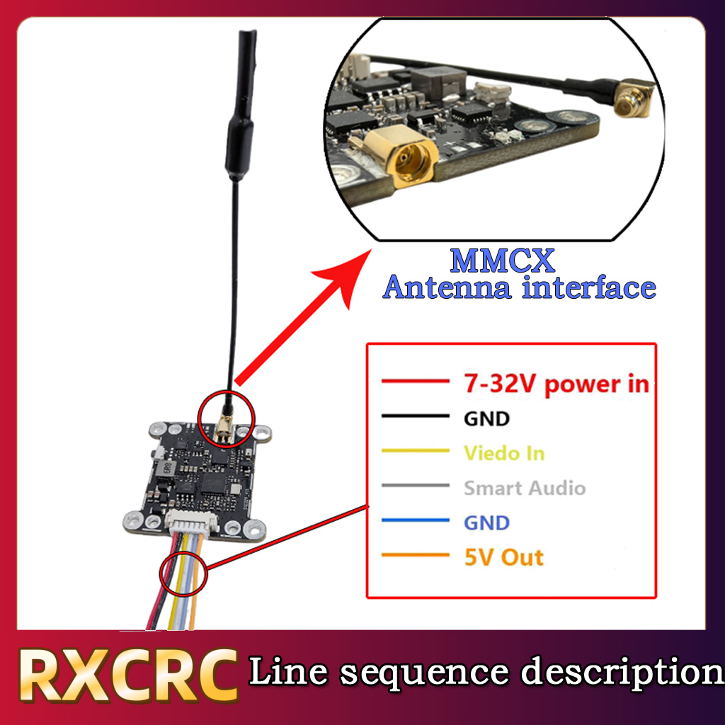 RXCRC 5.8G Module 48CH 1.6W VT - Drone Frame reseña y precio