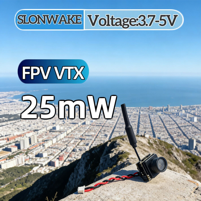 SLONWAKE FPV 25mW power simula - Drone Camera reseña y precio