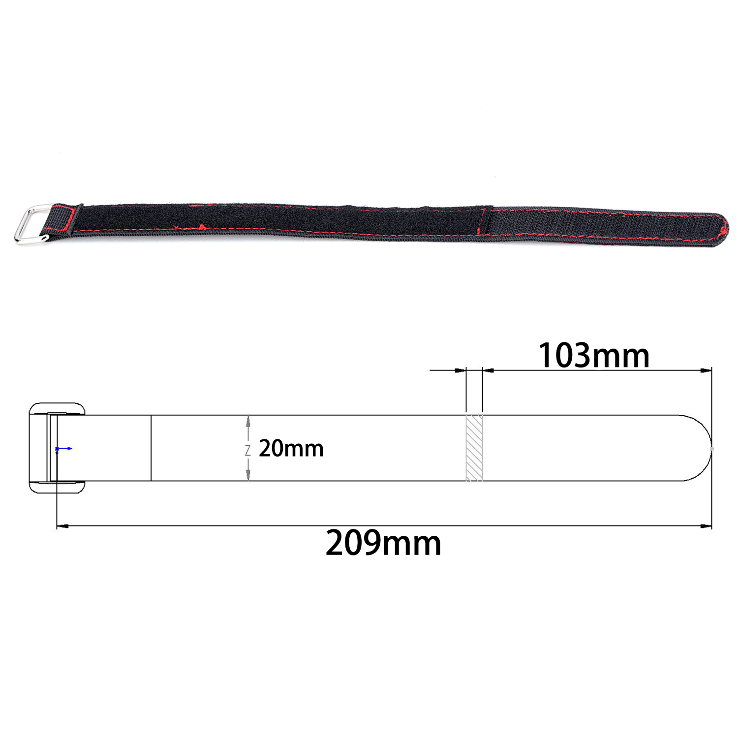 TCRC 2PCS 20x300MM Kevlar Stit - Drone Battery Strap reseña y precio