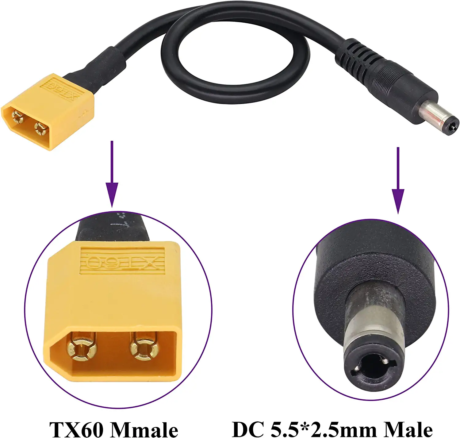 XT60 Adapter Cable XT60 Male t - Drone Compass reseña y precio