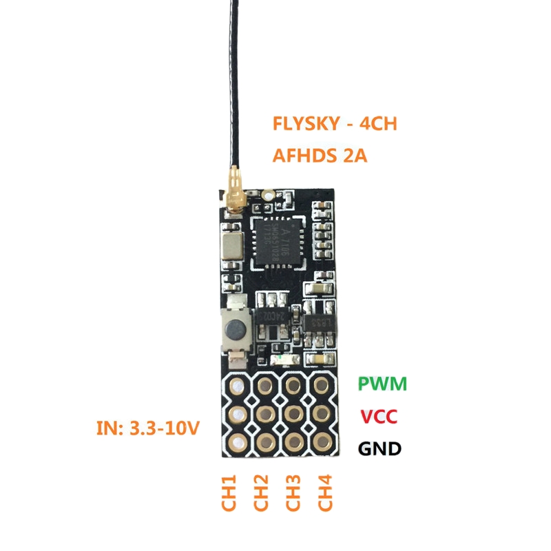 Flysky FS2A Mini Receiver 4CH  - Drone Battery reseña y precio