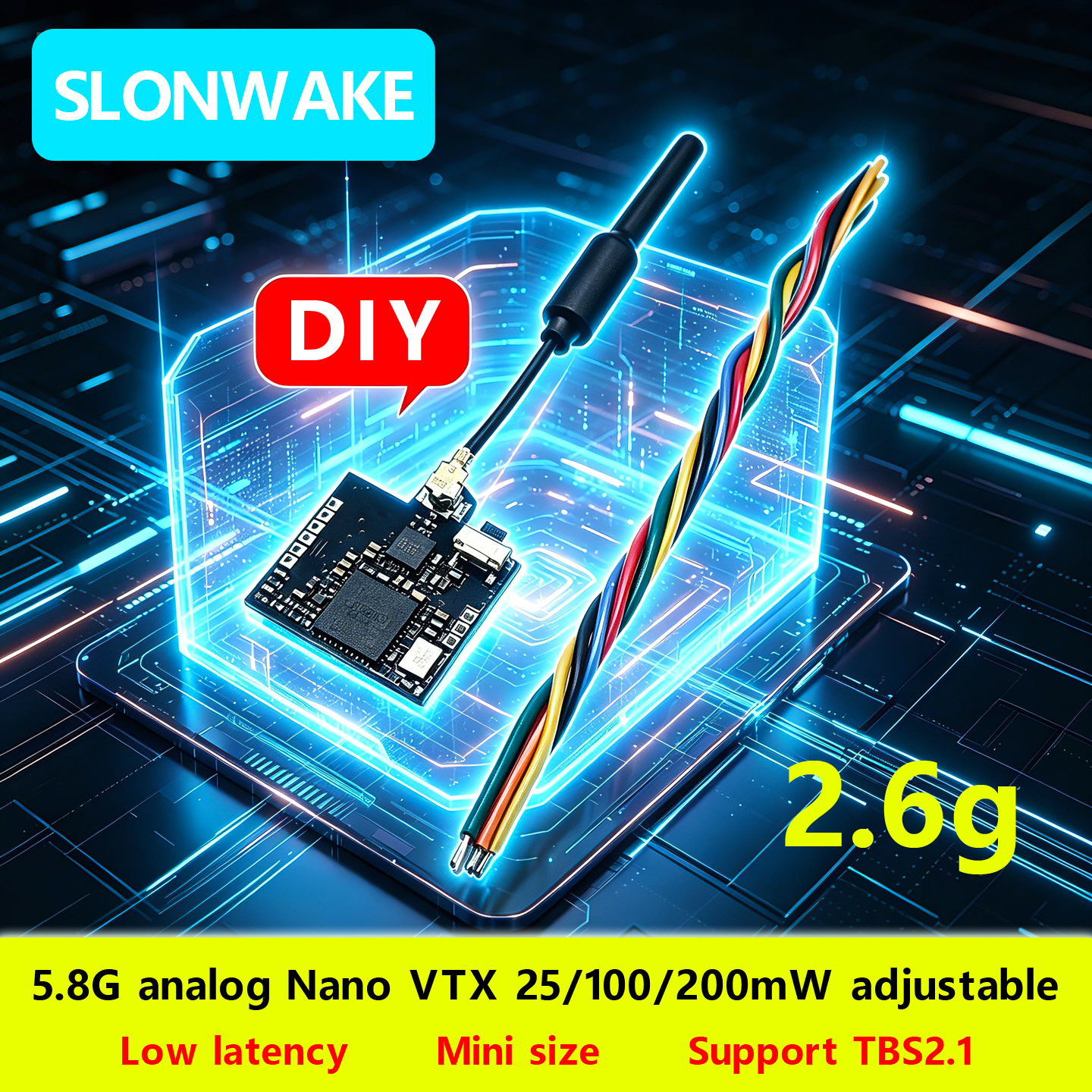 SLONWAKE Nano 5.8G 48CH 200mW  - Drone Receiver reseña y precio