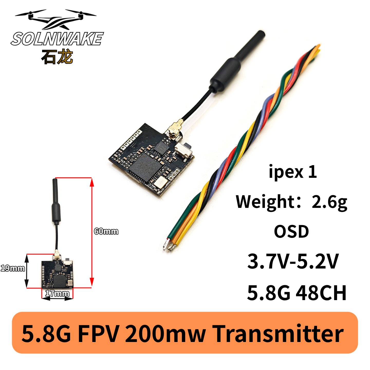 SLONWAKE Nano 5.8G 48CH 200mW  - Drone Receiver reseña y precio