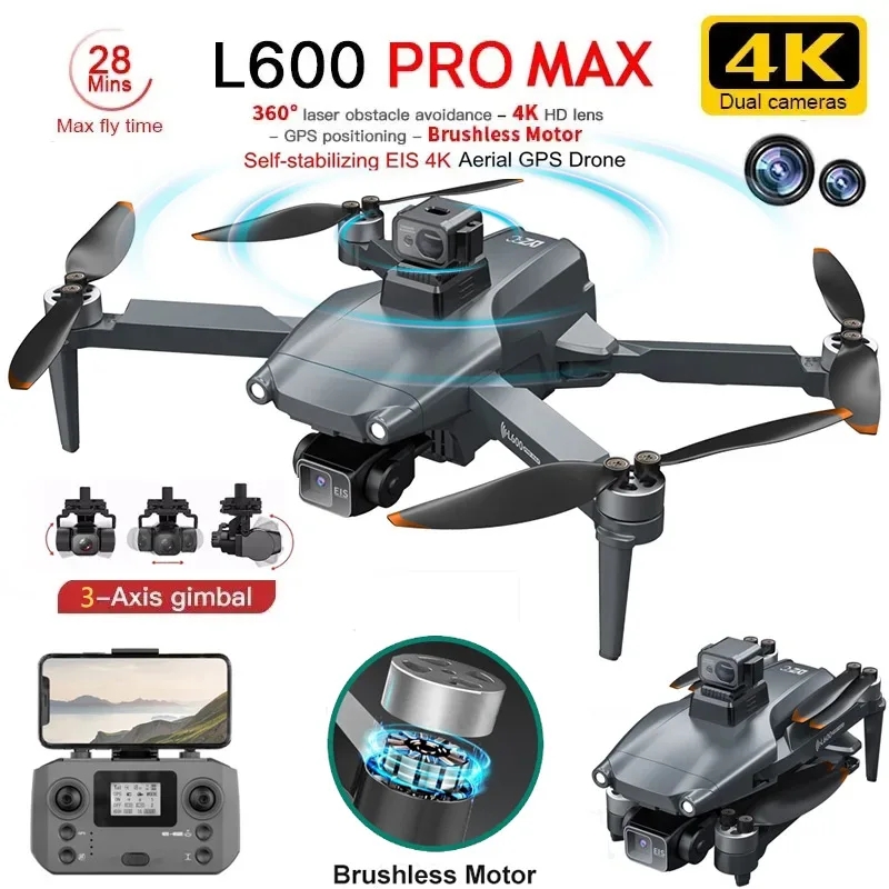 L600 PRO MAX GPS Drone Profess - Drone Gimbal reseña y precio