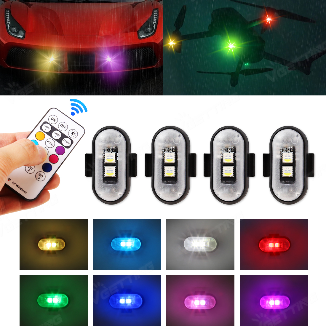 4Pcs Mini Drone Strobe Light 8 - Drone Led Light reseña y precio