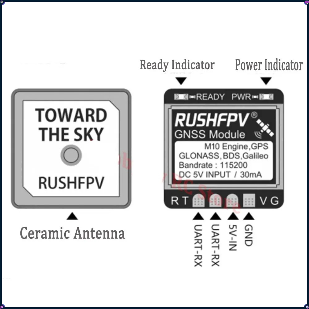 1-4Pcs RUSHFPV MINI M10 GPS Mo - Drone Antenna reseña y precio