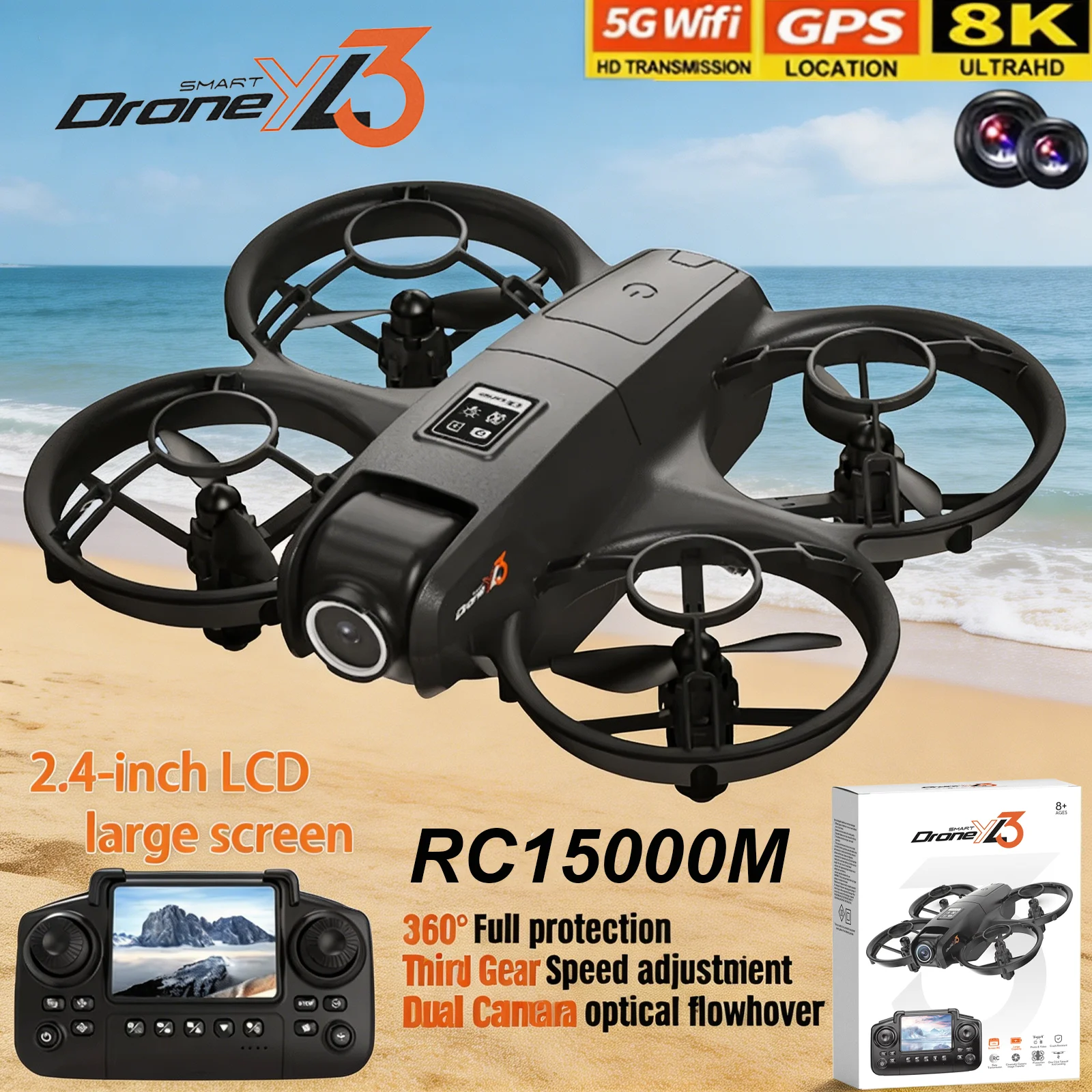 New YL3 RC Drone 8K 1080P Wide - Drone Gps Mount reseña y precio