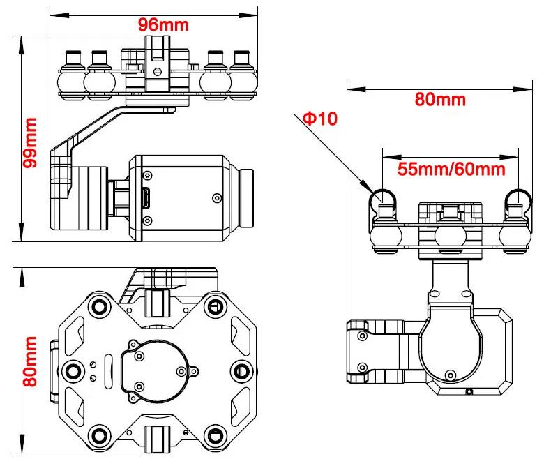 Tarot TL3T20 3-axis Gimbal 640 - Drone Camera reseña y precio