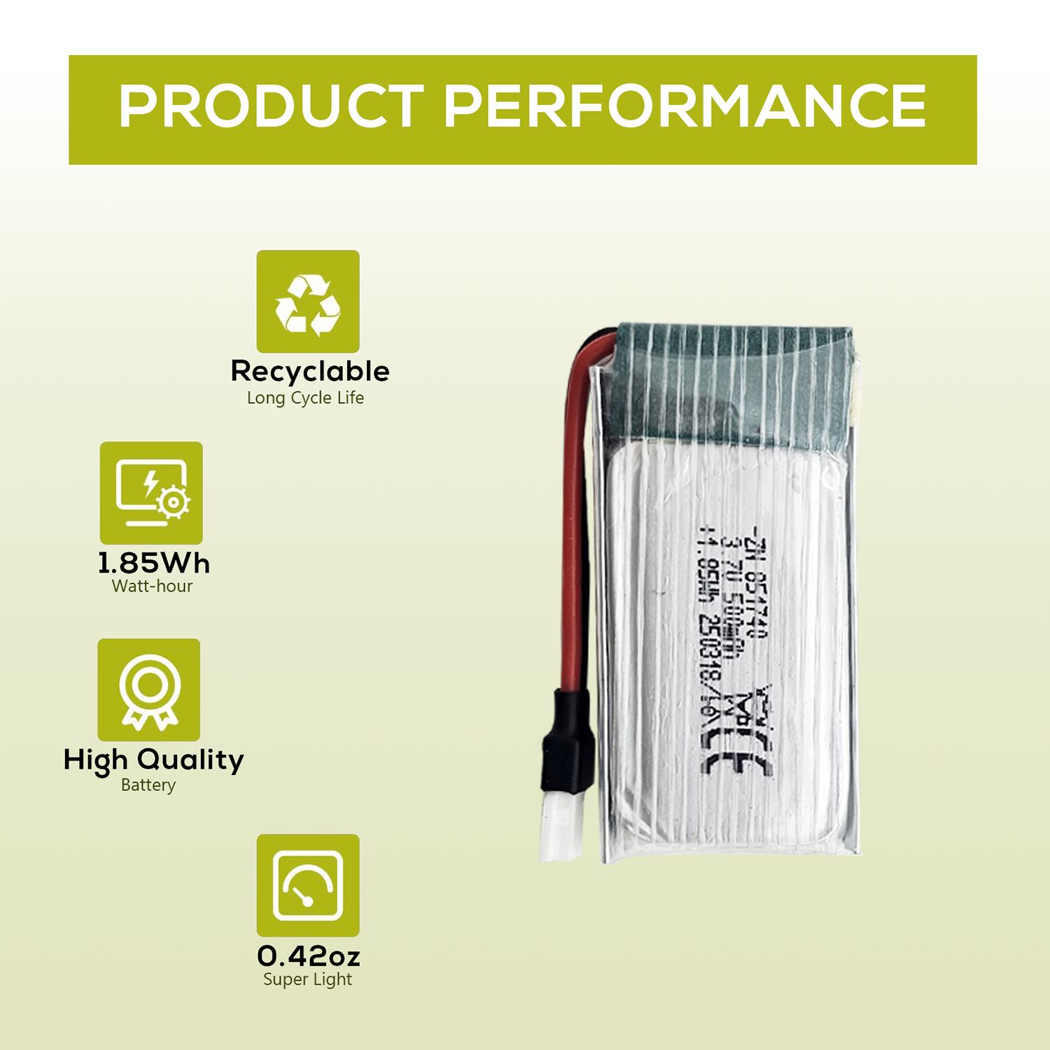 5Pcs 3.7V 500mAh LiPo Batterie - Drone Charger reseña y precio