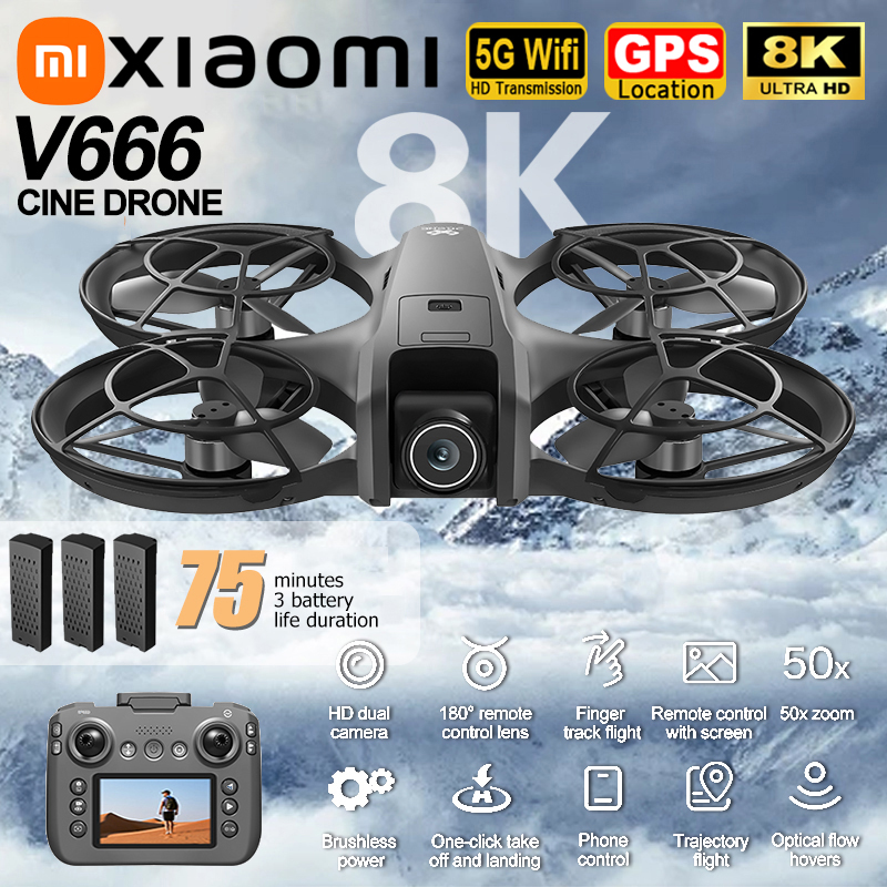 Xiaomi V666 Drone 8K Aerial HD - Drone Gimbal reseña y precio